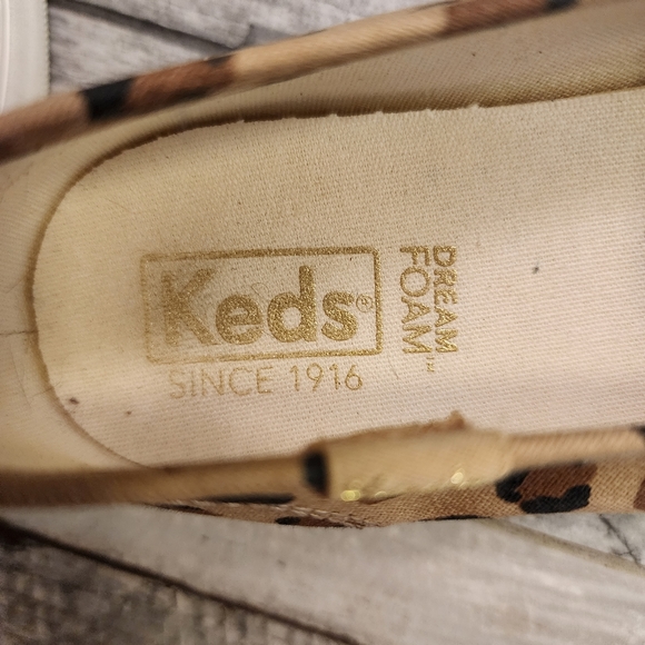 Keds Leopard Print Slip On Canvas Sneakers Size 6.5 - Picture 5 of 8